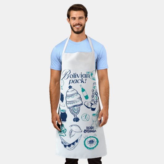 Delantal All-Over Print Apron エプロン (着用した状態)