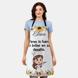 Delantal Apron diseño personalizable de girasol  エプロン