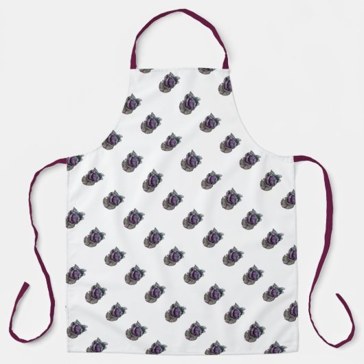 Delantal con acuarela de lombarda エプロン (正面)