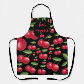 Delantal con estampado integral de cerezas エプロン (正面)