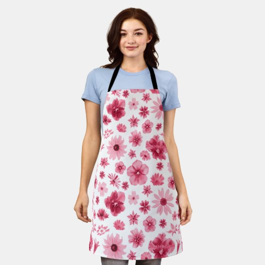 delantal flores エプロン (着用した状態)