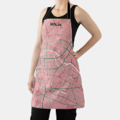 Delantal mapa minimalista Berlín - Rosa-Verde エプロン (インサイチュ)