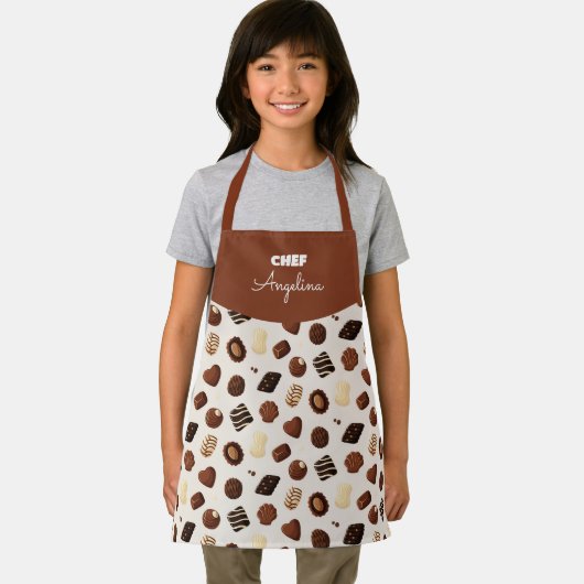 Delantal Patrón de caramelos de chocolate エプロン (インサイチュ)