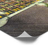 DelawareとHudson Co.建物at Night ポスター (角)