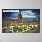 DelawareとHudson Co.建物at Night ポスター (正面)