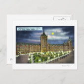 DelawareとHudson Co.建物at Night ポストカード (正面/裏面)