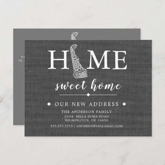 DELAWARE州の移動に関する発表のポストカード 案内ポストカード (正面/裏面)