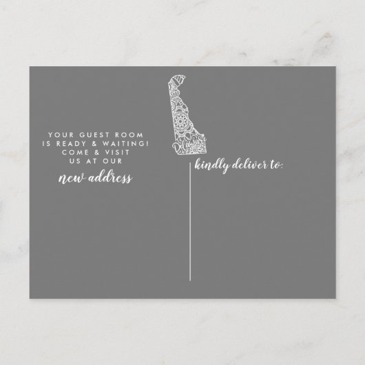 DELAWARE州の移動に関する発表のポストカード 案内ポストカード (裏面)