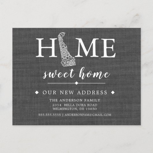 DELAWARE州の移動に関する発表のポストカード 案内ポストカード (正面)