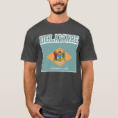 Delaware状態フラグTシャツ Tシャツ (正面)