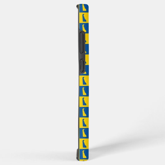 Delaware Blue Gold Checkerboard Pattern Samsung Galaxyケース (右側面)