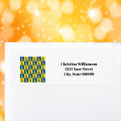 Delaware Blue Gold Personalize Return Address ラベル