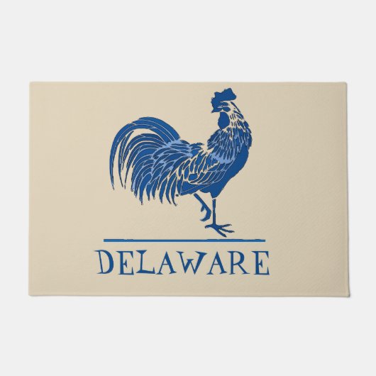 Delaware Blue Hen、文字Doormatの追加 ドアマット (正面)