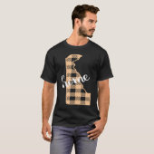 Delaware Buffalo Plaid Home State Country Peach We Tシャツ (正面フル)