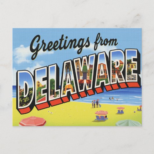 Delaware Coastal Beach Town ポストカード (正面)