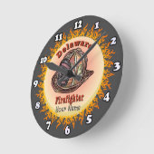 Delaware Firefighter  clock ラウンド壁時計 (傾斜)