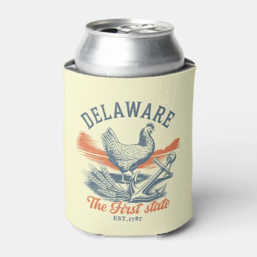 Delaware First State Vintage 缶クーラー (缶正面)