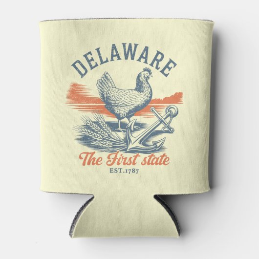 Delaware First State Vintage 缶クーラー (正面)