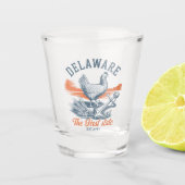 Delaware First State Vintage Shot Glass ショットグラス (正面)