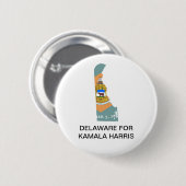 DELAWARE for Kamala Harris 2024ボタン 缶バッジ (正面&裏面)