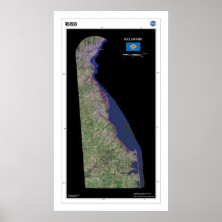 Delaware From Space Poster ポスター