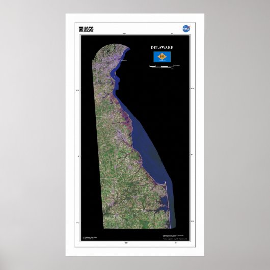 Delaware From Space Poster ポスター (正面)