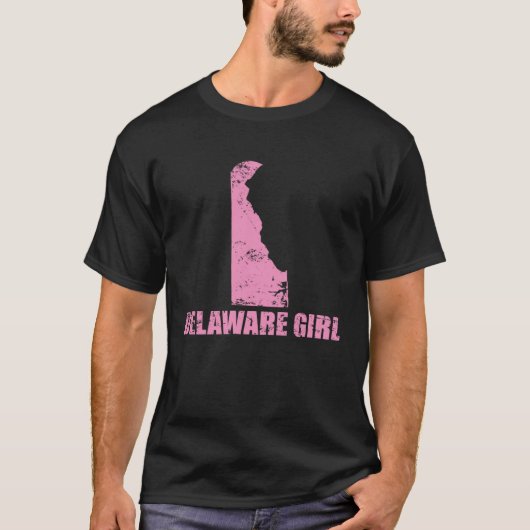 Delaware Girl USA America State Tシャツ (正面)