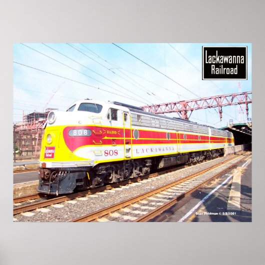 Delaware Lackawanna and Western Locomotive 808 ポスター (正面)