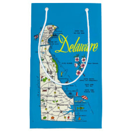 Delaware Map Small Gift Bag スモールペーパーバッグ
