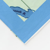 Delaware - Maryland Vintage Map フリースブランケット (角)