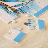 Delaware Maryland Vintage Map Jigsaw Puzzle ジグソーパズル (側面)