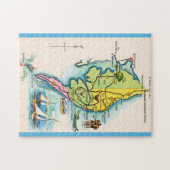 Delaware Maryland Vintage Map Jigsaw Puzzle ジグソーパズル (横)