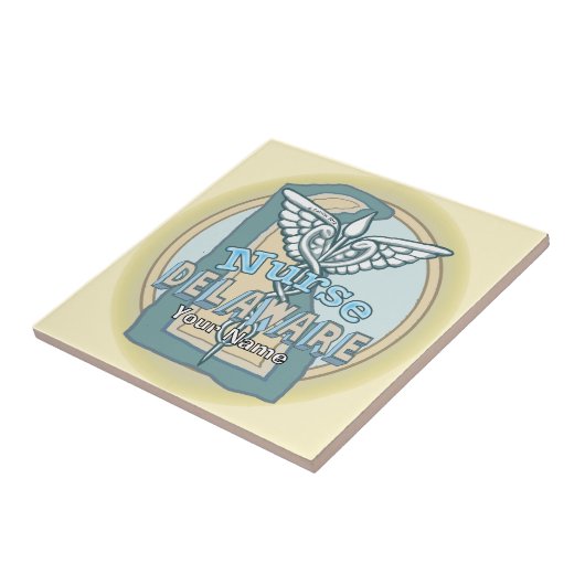 Delaware Nurse Caduceus Tile タイル (側面)