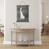 Delaware Rustic Wood Wall Tapestry Coastal Decor 吊り下げ型タペストリー