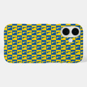  Delaware silhouette pattern blue gold Case-Mate iPhoneケース (裏面 (横))