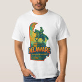 Delaware State Artistic T-Shirt – Oil Paint... Tシャツ (正面)