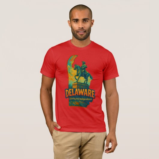 Delaware State Artistic T-Shirt – Oil Paint... Tシャツ (正面フル)