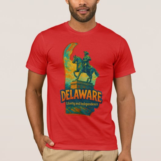 Delaware State Artistic T-Shirt – Oil Paint... Tシャツ (正面)