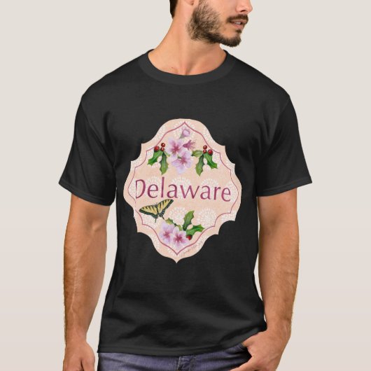 Delaware State DE Graphic for water bottle Tシャツ (正面)