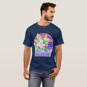 Delaware State Flower Peach Blossom Sticker Oversi Tシャツ (正面フル)