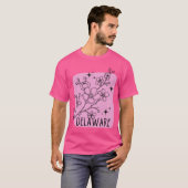 Delaware State Flower Peach Blossom Sticker Oversi Tシャツ (正面フル)