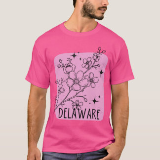 Delaware State Flower Peach Blossom Sticker Oversi Tシャツ