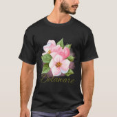 Delaware State Flower Peach Blossom Sticker Oversi Tシャツ (正面)
