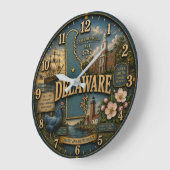 Delaware State Heritage ラージ壁時計 (傾斜)