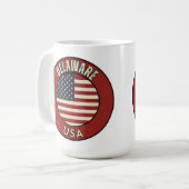 Delaware United States of America コーヒーマグカップ (正面左)