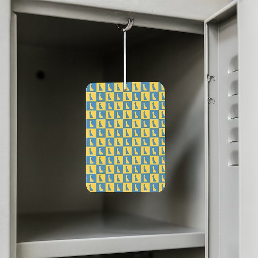 Delaware US State Blue Gold Pattern カーエアーフレッシュナー