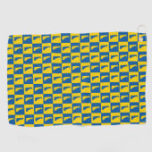 Delaware US State Blue Yellow Gold Pattern ゴルフタオル (横)