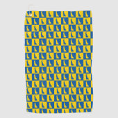 Delaware US State Blue Yellow Gold Pattern ゴルフタオル (正面)