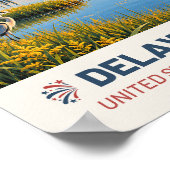Delaware USA – Vintage Travel Poster ポスター (角)