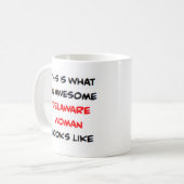 delaware woman, awesome コーヒーマグカップ (正面左)